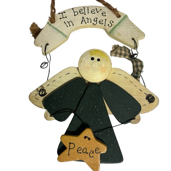 Vintage Jasco Holiday Xmas Cat Critter Bell 1980 Taiwan Porcelain Bisque & angel - Picture 4 of 15